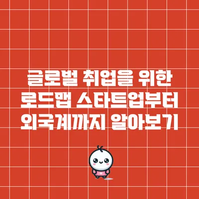 글로벌 취업을 위한 로드맵: 스타트업부터 외국계까지 알아보기