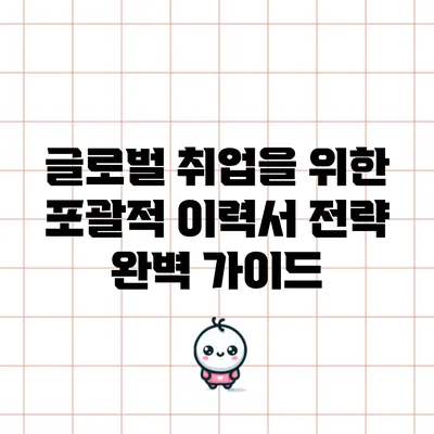 글로벌 취업을 위한 포괄적 이력서 전략 완벽 가이드