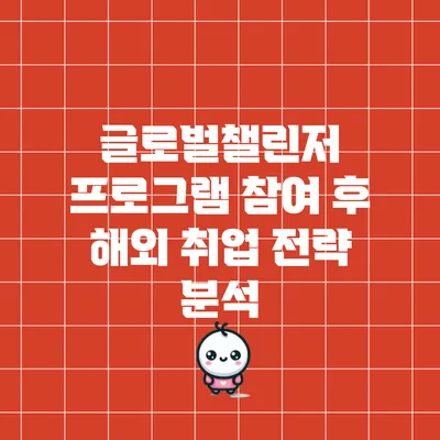 글로벌챌린저 프로그램 참여 후 해외 취업 전략 분석
