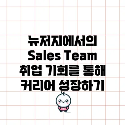 뉴저지에서의 Sales Team 취업 기회를 통해 커리어 성장하기