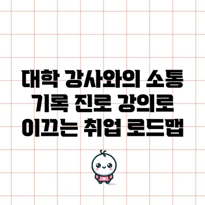 대학 강사와의 소통 기록: 진로 강의로 이끄는 취업 로드맵