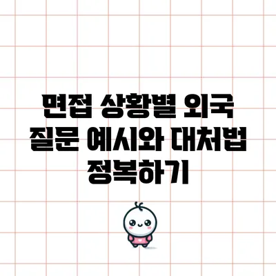 면접 상황별 외국 질문 예시와 대처법 정복하기