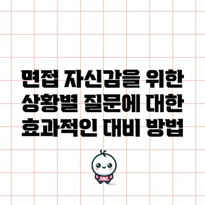 면접 자신감을 위한 상황별 질문에 대한 효과적인 대비 방법