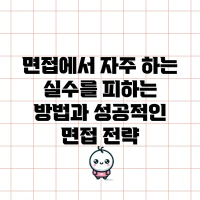 면접에서 자주 하는 실수를 피하는 방법과 성공적인 면접 전략