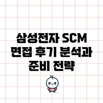 삼성전자 SCM 면접 후기 분석과 준비 전략