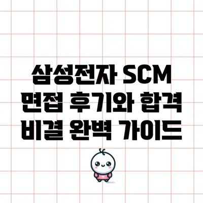 삼성전자 SCM 면접 후기와 합격 비결 완벽 가이드