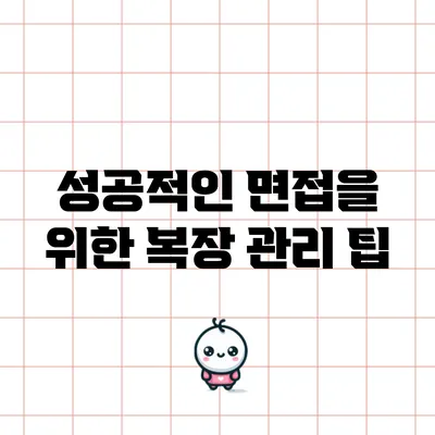 성공적인 면접을 위한 복장 관리 팁
