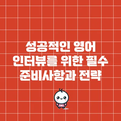 성공적인 영어 인터뷰를 위한 필수 준비사항과 전략