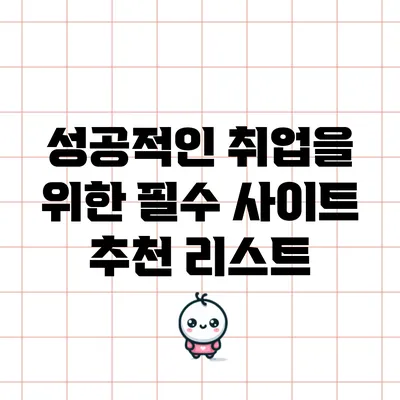 성공적인 취업을 위한 필수 사이트 추천 리스트