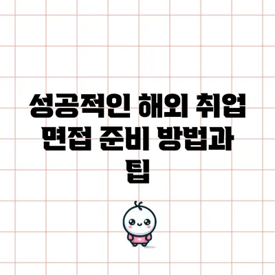 성공적인 해외 취업 면접 준비 방법과 팁