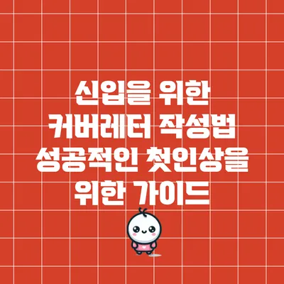 신입을 위한 커버레터 작성법: 성공적인 첫인상을 위한 가이드