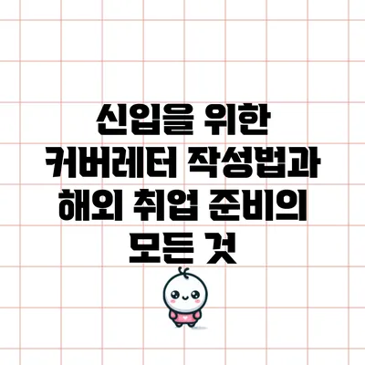 신입을 위한 커버레터 작성법과 해외 취업 준비의 모든 것
