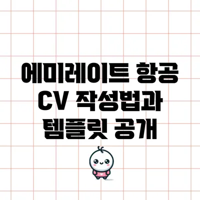 에미레이트 항공 CV 작성법과 템플릿 공개