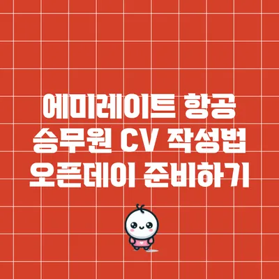 에미레이트 항공 승무원 CV 작성법: 오픈데이 준비하기