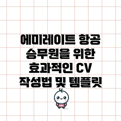 에미레이트 항공 승무원을 위한 효과적인 CV 작성법 및 템플릿