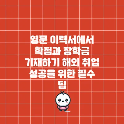 영문 이력서에서 학점과 장학금 기재하기: 해외 취업 성공을 위한 필수 팁