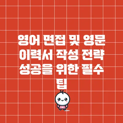 영어 면접 및 영문 이력서 작성 전략: 성공을 위한 필수 팁