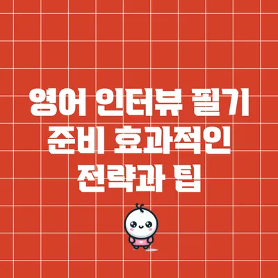 영어 인터뷰 필기 준비: 효과적인 전략과 팁