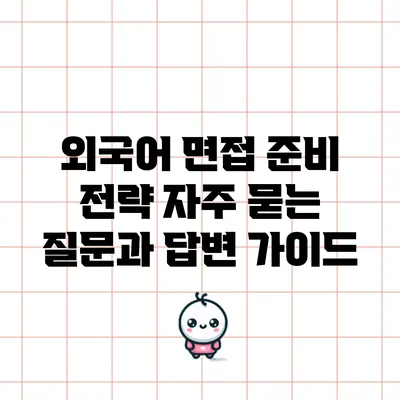 외국어 면접 준비 전략: 자주 묻는 질문과 답변 가이드