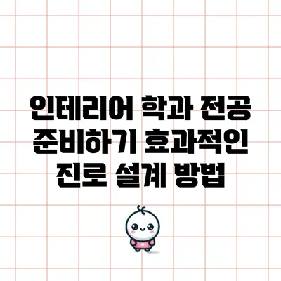인테리어 학과 전공 준비하기: 효과적인 진로 설계 방법