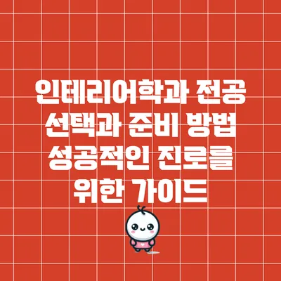 인테리어학과 전공 선택과 준비 방법: 성공적인 진로를 위한 가이드