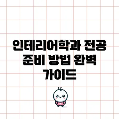 인테리어학과 전공 준비 방법 완벽 가이드
