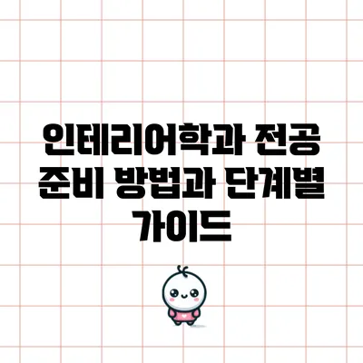 인테리어학과 전공 준비 방법과 단계별 가이드