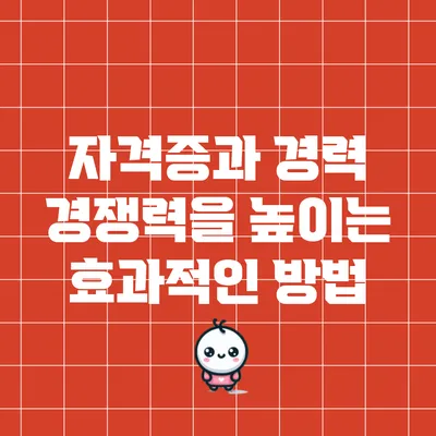 자격증과 경력: 경쟁력을 높이는 효과적인 방법