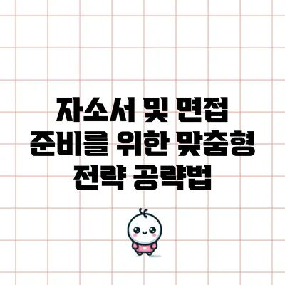 자소서 및 면접 준비를 위한 맞춤형 전략 공략법