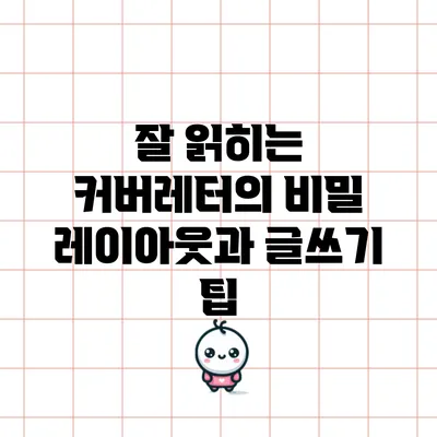 잘 읽히는 커버레터의 비밀: 레이아웃과 글쓰기 팁