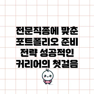 전문직종에 맞춘 포트폴리오 준비 전략: 성공적인 커리어의 첫걸음