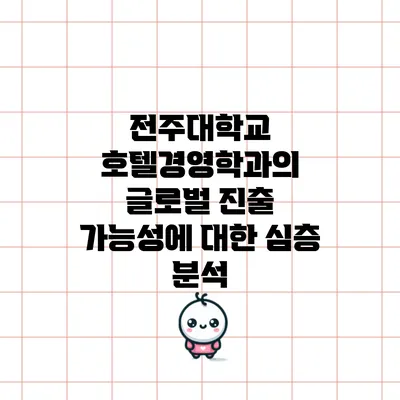 전주대학교 호텔경영학과의 글로벌 진출 가능성에 대한 심층 분석