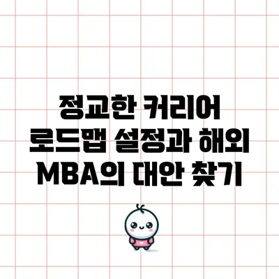 정교한 커리어 로드맵 설정과 해외 MBA의 대안 찾기