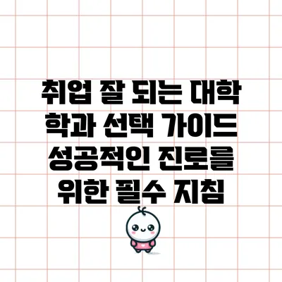 취업 잘 되는 대학 학과 선택 가이드: 성공적인 진로를 위한 필수 지침