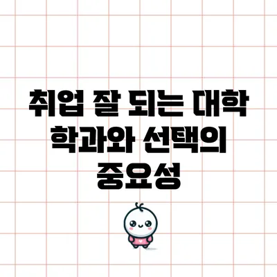 취업 잘 되는 대학 학과와 선택의 중요성