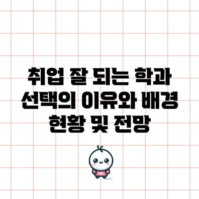 취업 잘 되는 학과 선택의 이유와 배경: 현황 및 전망
