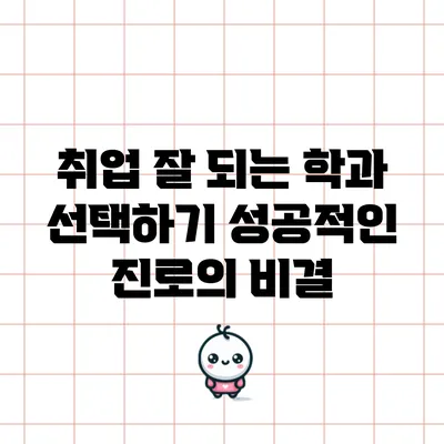 취업 잘 되는 학과 선택하기: 성공적인 진로의 비결