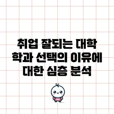 취업 잘되는 대학 학과 선택의 이유에 대한 심층 분석