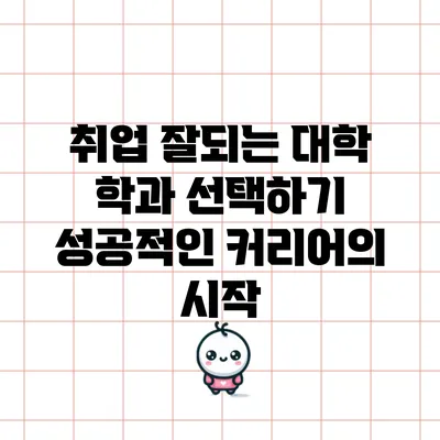 취업 잘되는 대학 학과 선택하기: 성공적인 커리어의 시작