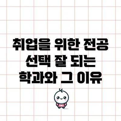 취업을 위한 전공 선택: 잘 되는 학과와 그 이유