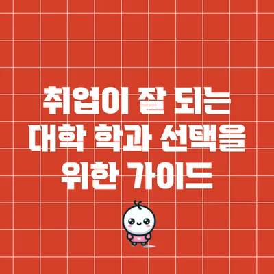 취업이 잘 되는 대학 학과 선택을 위한 가이드