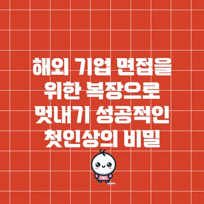 해외 기업 면접을 위한 복장으로 멋내기: 성공적인 첫인상의 비밀