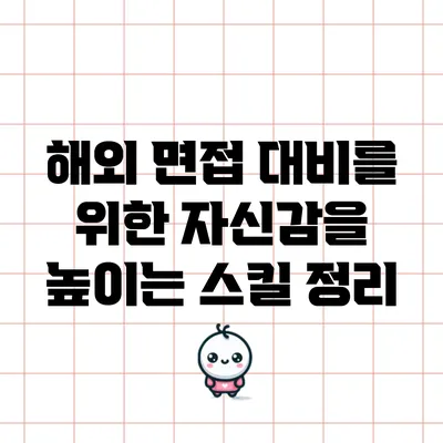 해외 면접 대비를 위한 자신감을 높이는 스킬 정리