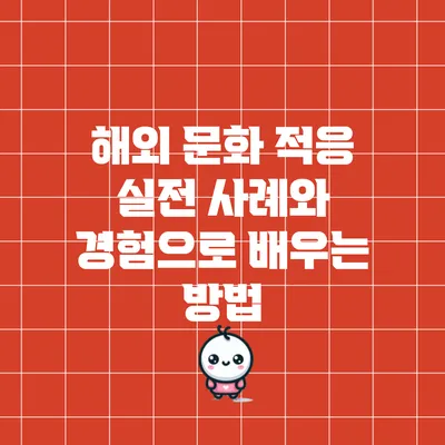해외 문화 적응: 실전 사례와 경험으로 배우는 방법