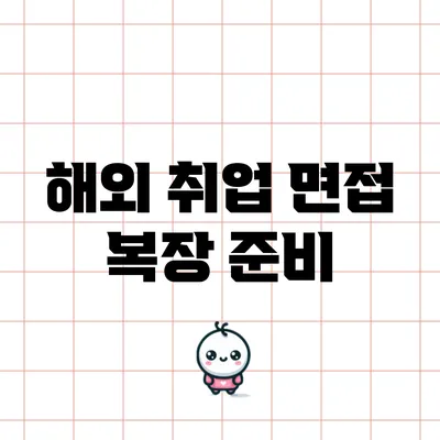 해외 취업 면접 복장 준비