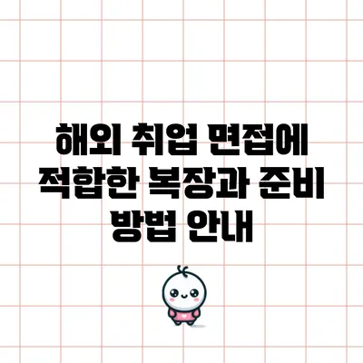 해외 취업 면접에 적합한 복장과 준비 방법 안내