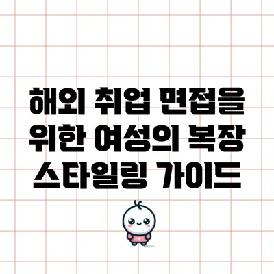 해외 취업 면접을 위한 여성의 복장 스타일링 가이드