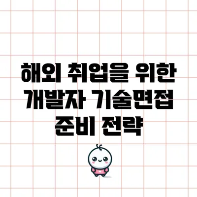 해외 취업을 위한 개발자 기술면접 준비 전략