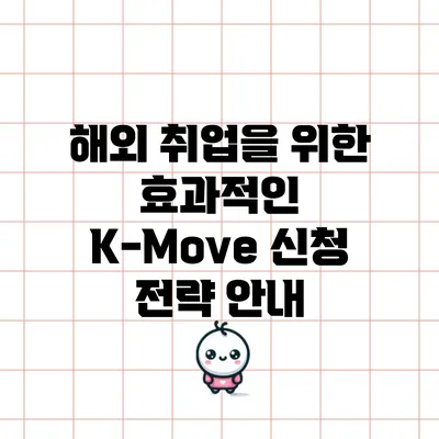 해외 취업을 위한 효과적인 K-Move 신청 전략 안내