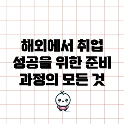 해외에서 취업 성공을 위한 준비 과정의 모든 것